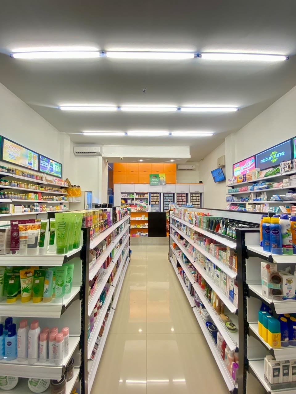 Bright store aisles