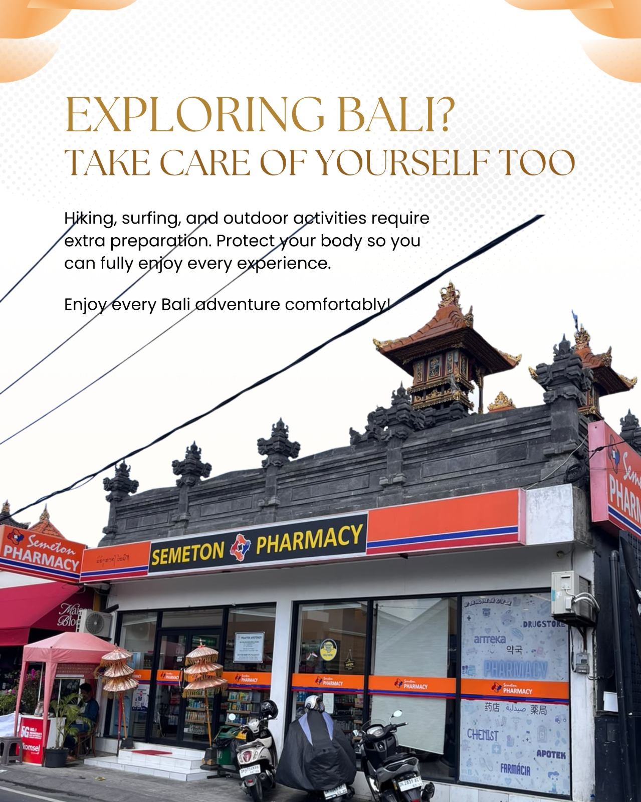 Exploring Bali? Take care of yourself too